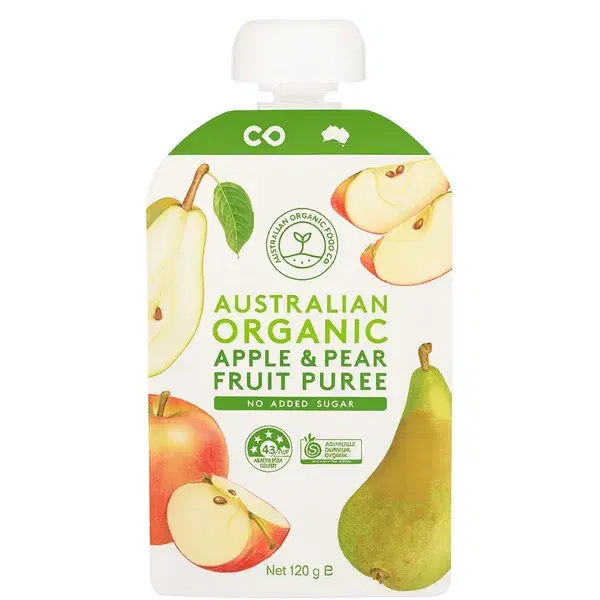 Australian Organic Apple& Pear fruit Puree