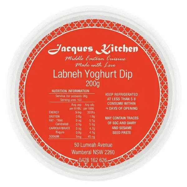 Jacques Labneh Yoghurt Dip 200gr