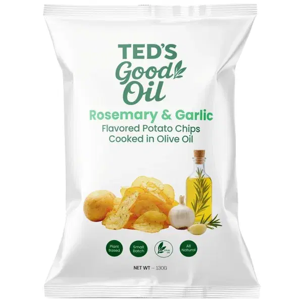 Ted’s Good Oil Rosemary & Garlic Potato Chips 130g