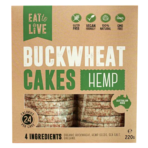 Eat to Live Buckwheat Cakes with Hemp