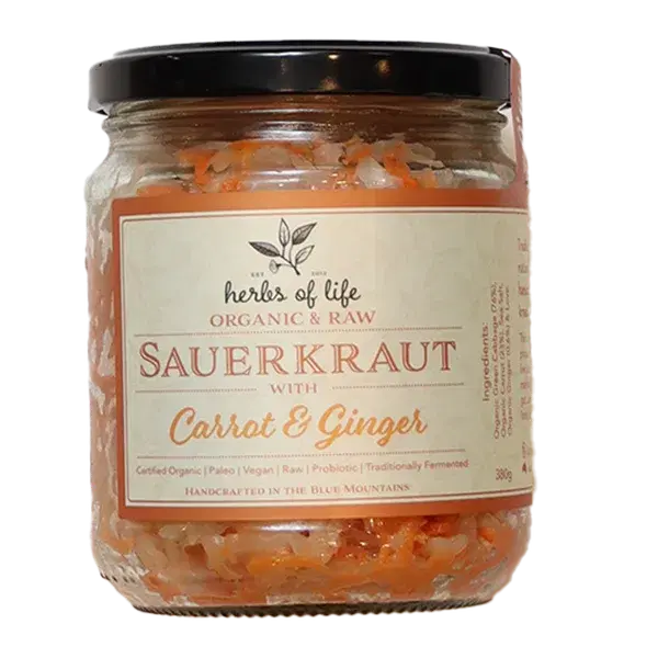 Herbs of Life Sauerkraut Carrot & Ginger 380g