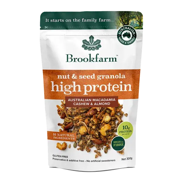 Brookfarm Nut& Seeds High Protein Australian Macadamia, Cashew  & Almond