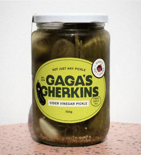 Gaga's Cider Vinegar Pickle Gherkins
