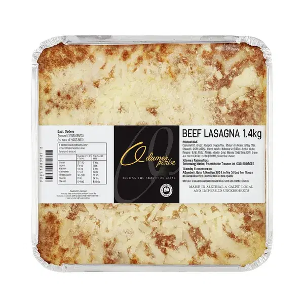 Odamo’s Pasta Beef Lasagna 1.4kg