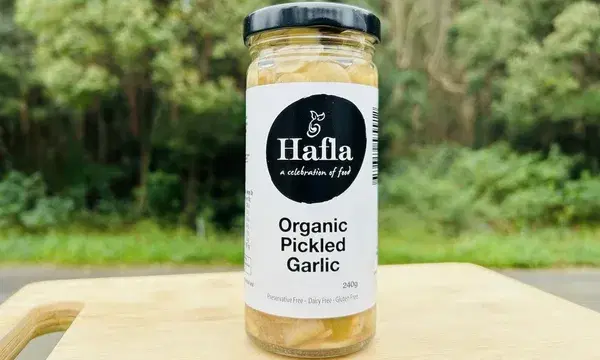 Hafla Organic Pickled Garlic