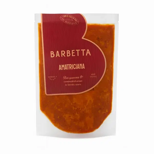 Barbetta Salsa Amatriciana Pancetta, Onion & Tomato (Serves 2-3)