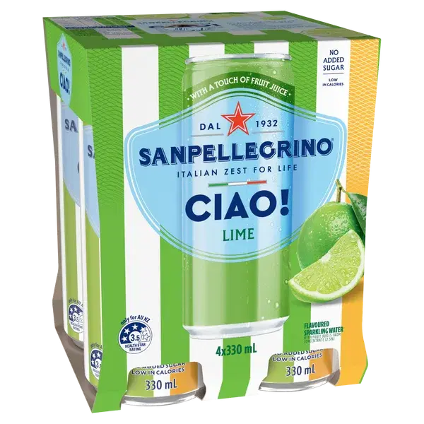 Sanpellegrino Ciao Lime 4x330ml