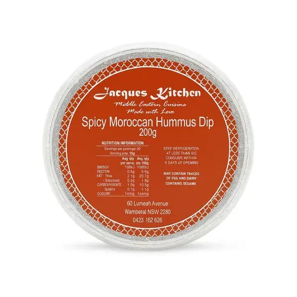 Jacques Spicy Moroccan Hummus Dip