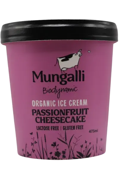 Mungalli Ice Cream Passionfruit Cheesecake 475ml
