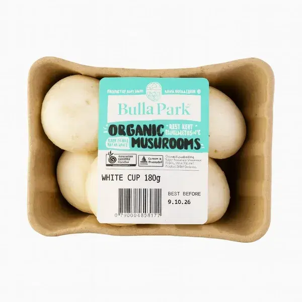 Organic White Cup Mushrooms