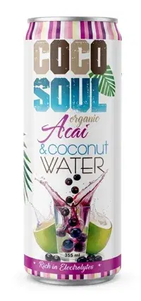 Coco Soul Organic Acai Coconut Water 355ml