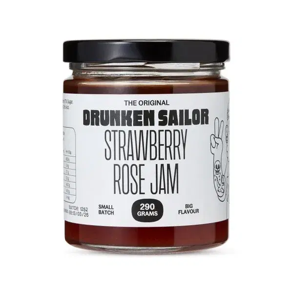 Drunken Sailor Strawberry Rose Jam  290g