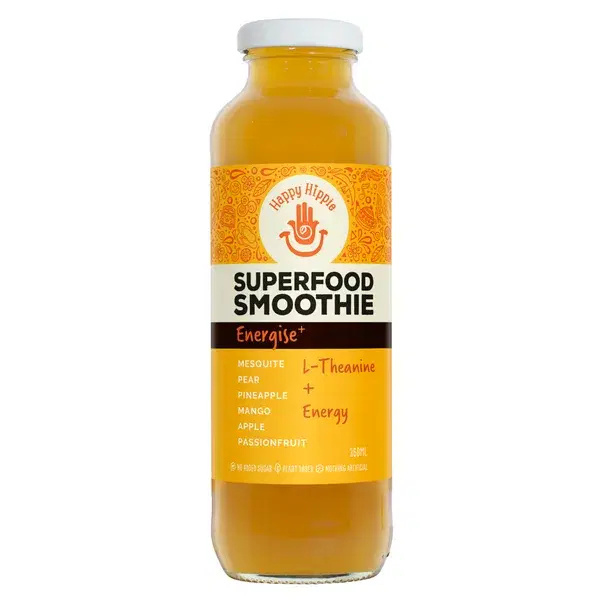 Happy Hippie Superfood Smoothie Energise And Caffeine 360ml