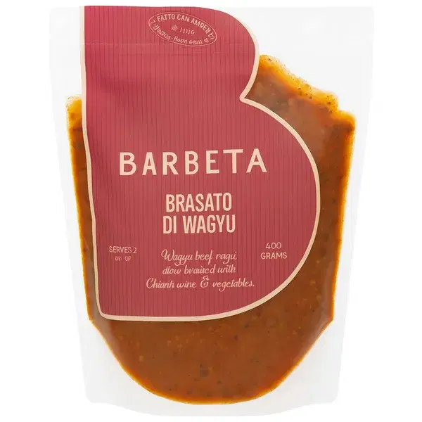 Barbetta Slow-Cooked Wagyu Beef Ragu with Chianti Wine & Vegetables (Serves 2-3)