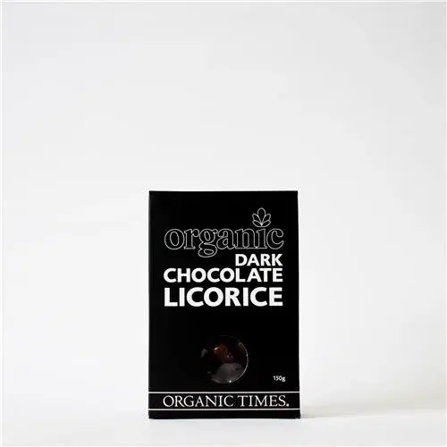Organic Times Dark Chocolate Licorice 150g