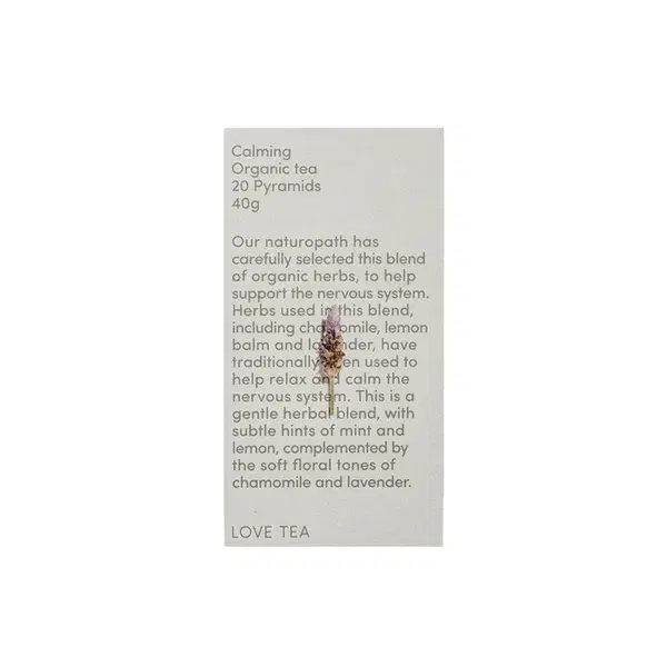 Love Tea Calming Organic Tea 20 Pyramids
