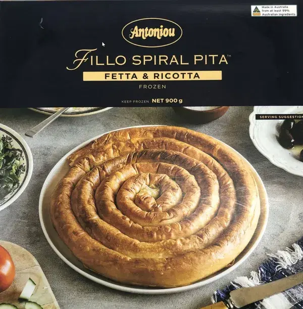 Antoniou Fetta Ricotta Spiral Pita