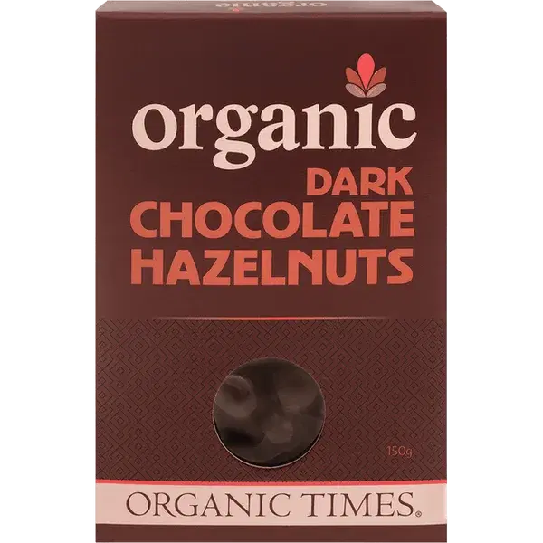 Organic Times Dark Chocolate Hazelnuts 150g
