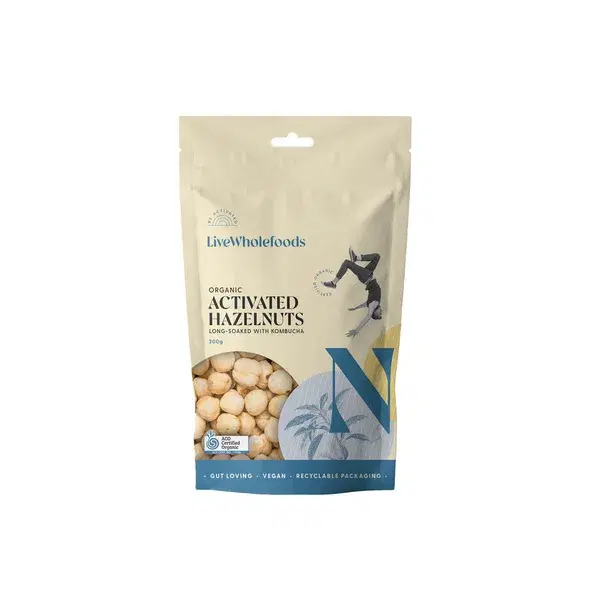 LiveWholeFoods Organic Activated Hazelnuts 300g