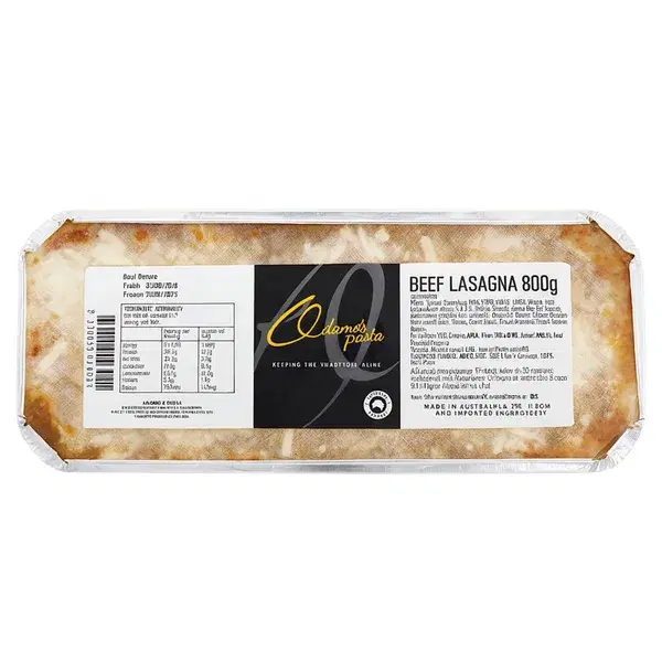 Odamo’s Pasta Beef Lasagna 800g