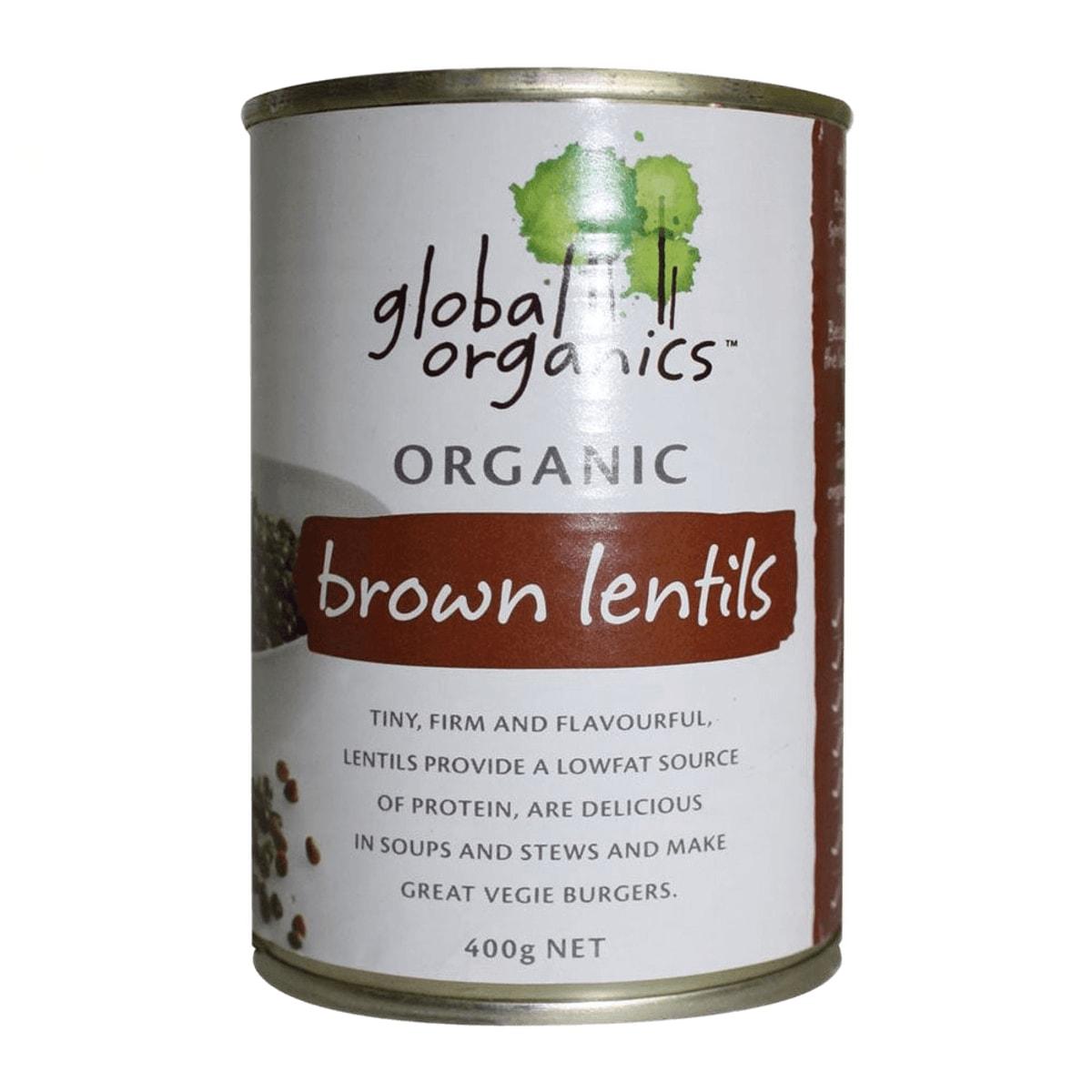 Global Organics Brown Lentils 400g