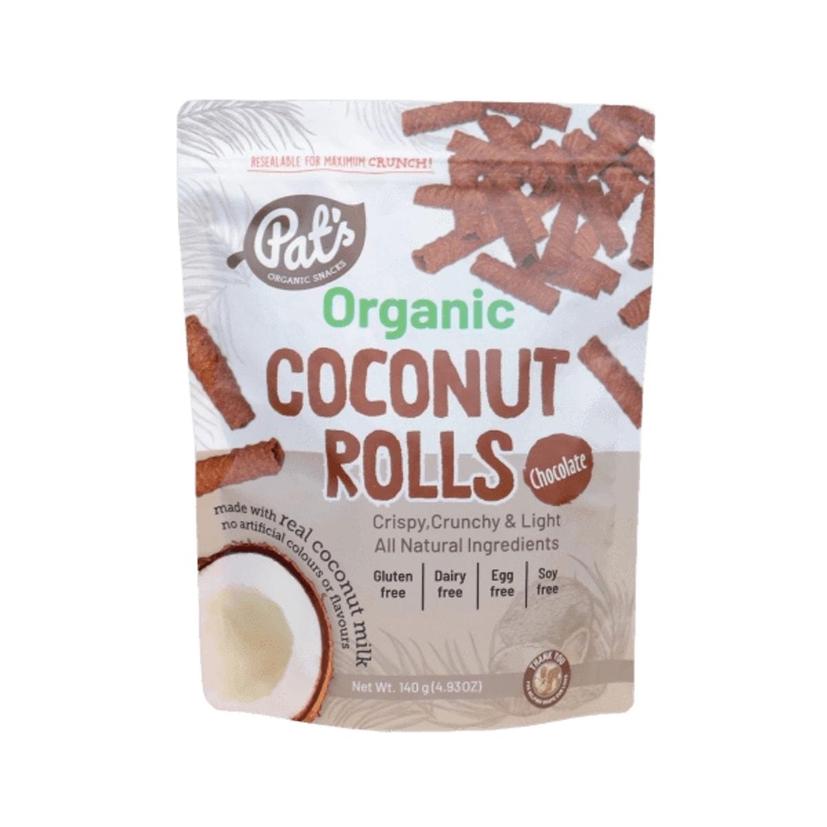 Pat's Organic Coconut Rolls Chocolate