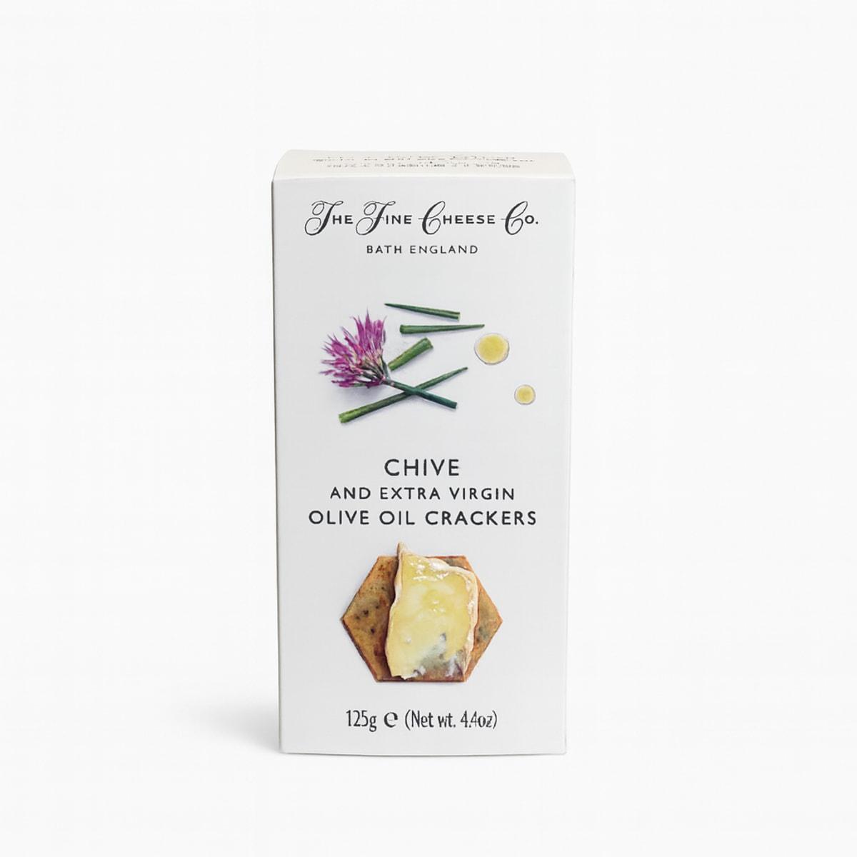 The Fine Cheese Co Chive & Extra Virgin Olive Oil Crackers 125g