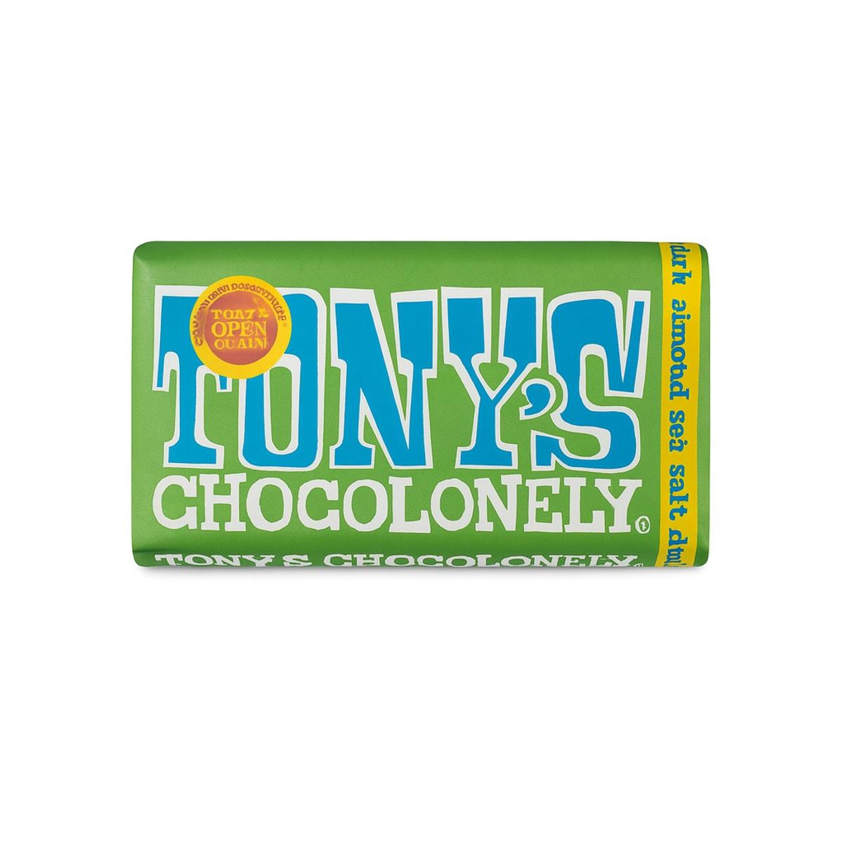 Tony's Choc Vegan Dark Almond Sea Salt 51%