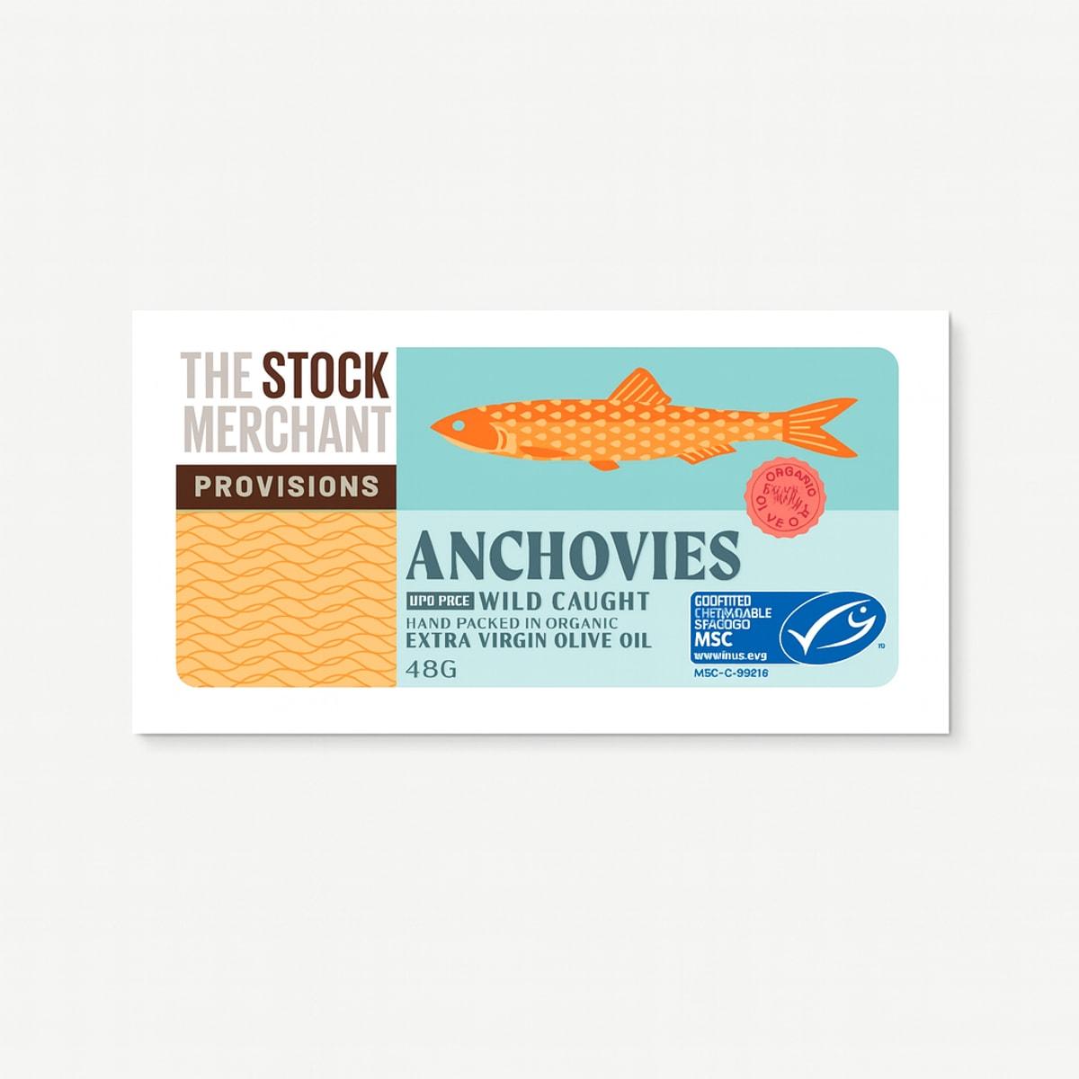 The Stock Merchant Cantabrian Anchovies in Organic EVOO