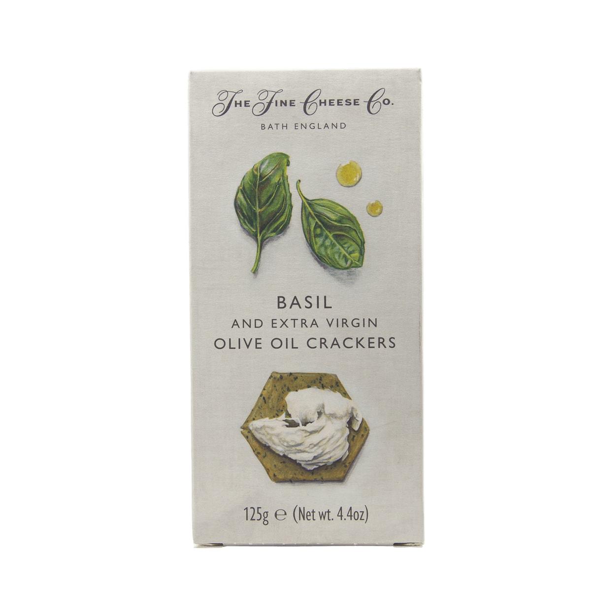 The Fine Cheese Co Basil & Extra Virgin Olive Oil Crackers 125g