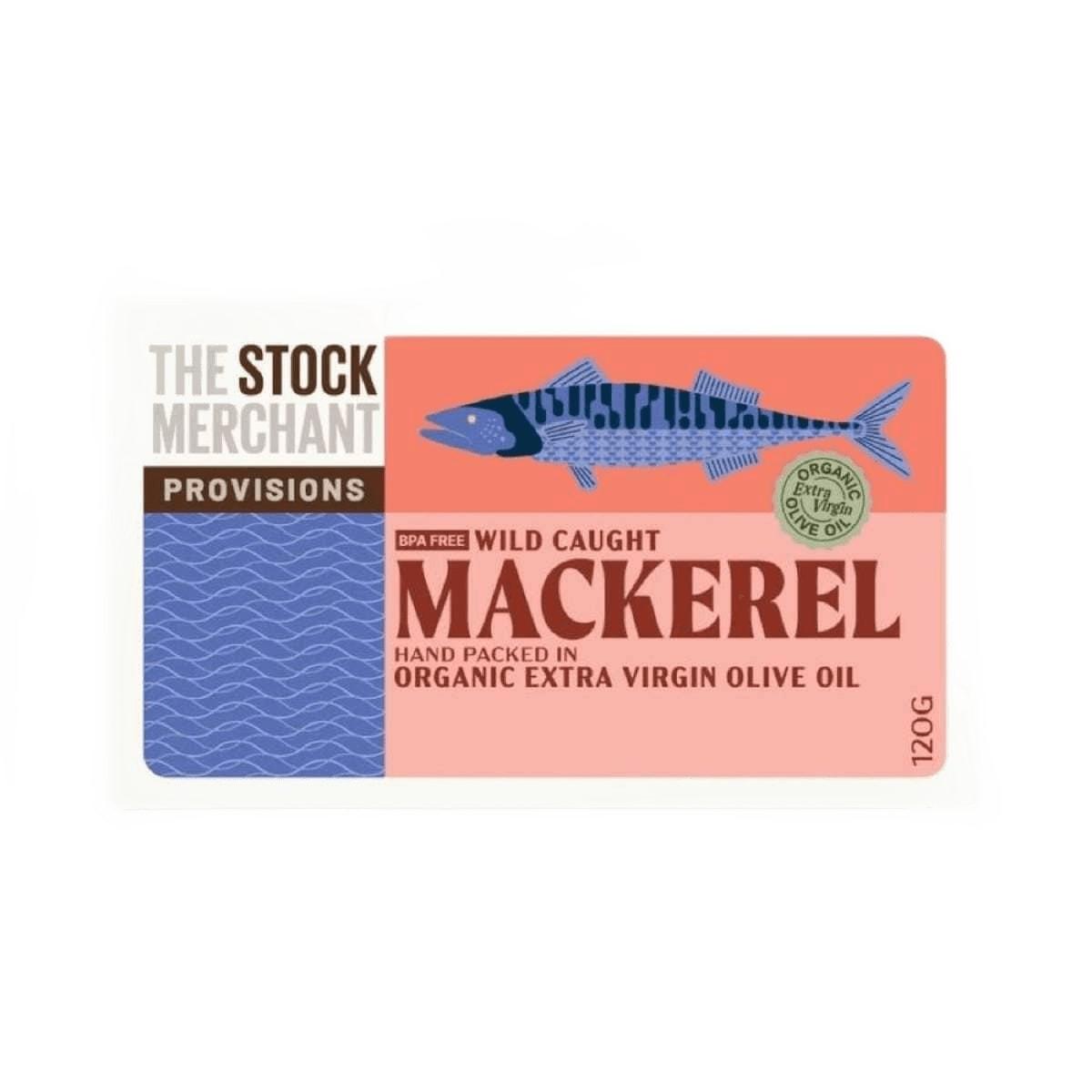 The Stock Merchant Wild Mackerel in Organic EVOO 120g