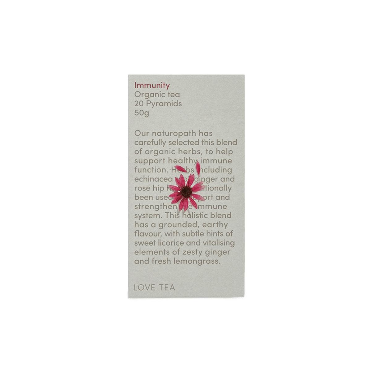 Love Tea Organic Immunity Pyramid Tea Bags 20 Pack
