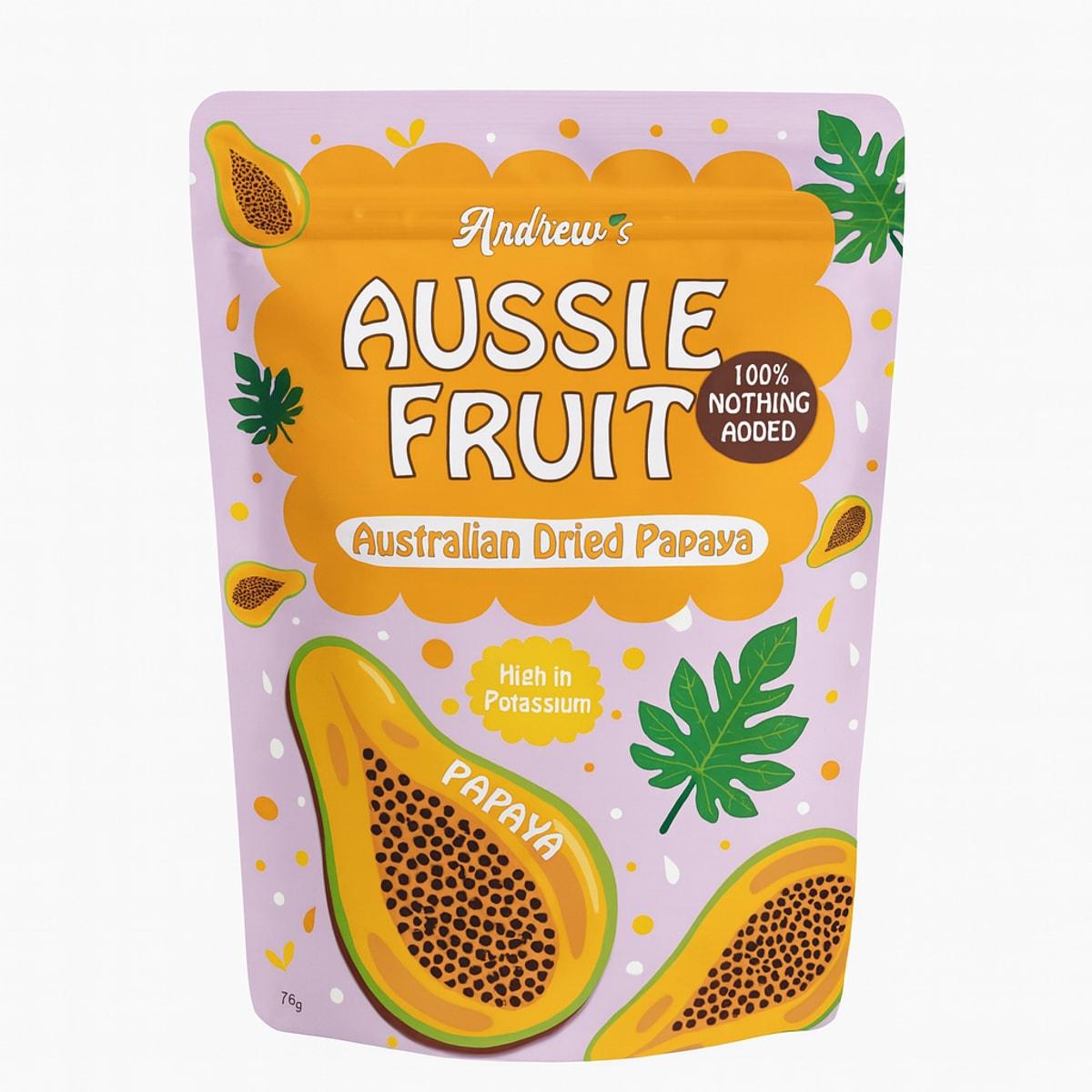 Andrew's Aussie Fruit Australian Dried Papaya 75g