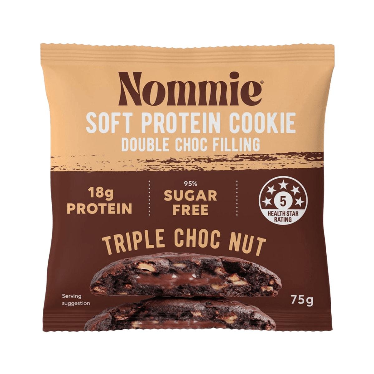 Nommie Soft Protein Cookie Triple Choc Nut 75g