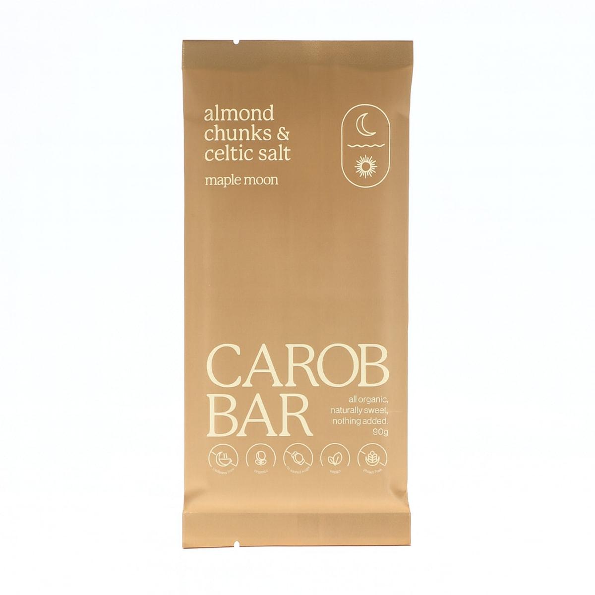 Maple Moon Organic Vegan Almond & Celtic Salt Carob Bar 90g