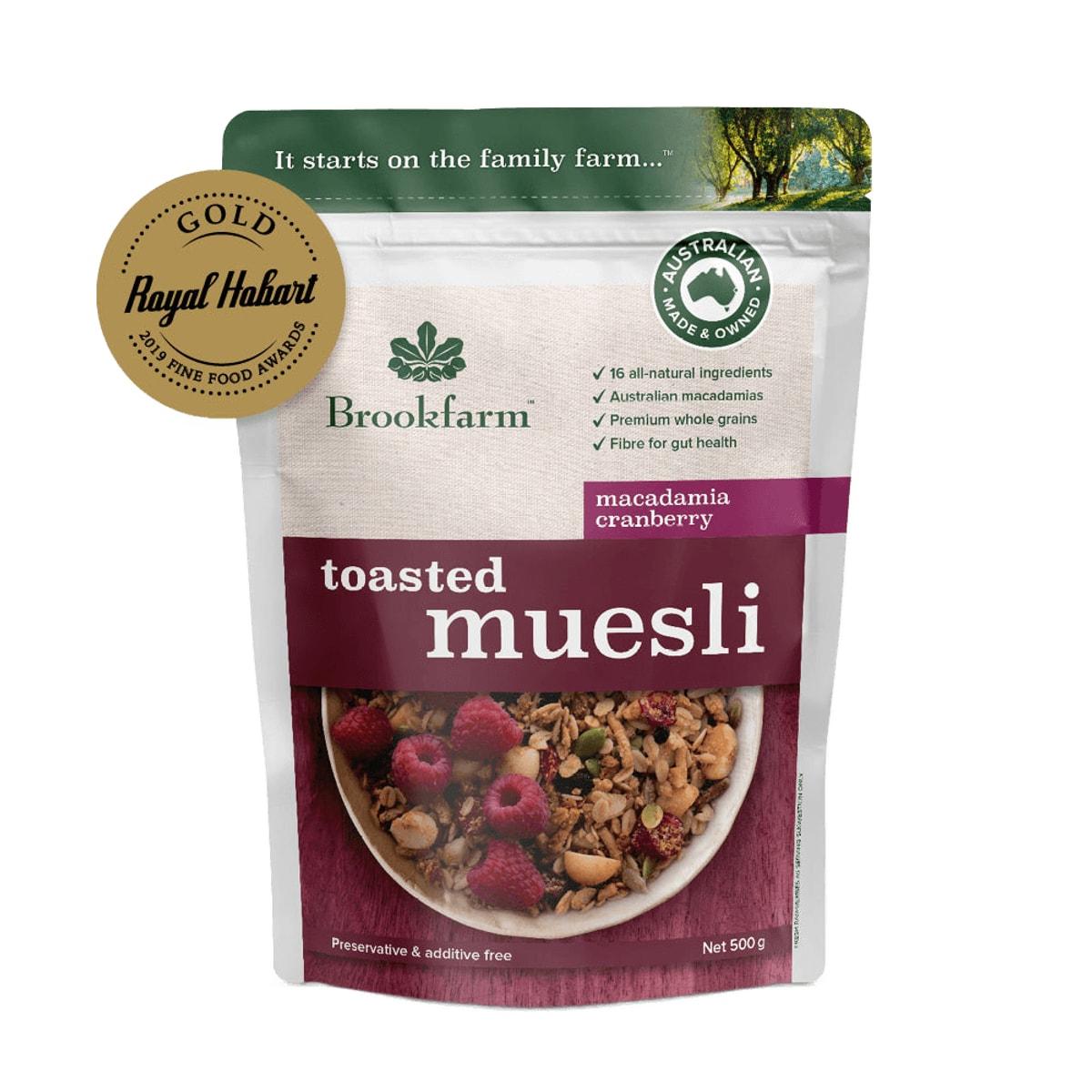Brookfarm Toasted Muesli Macadamia Cranberry